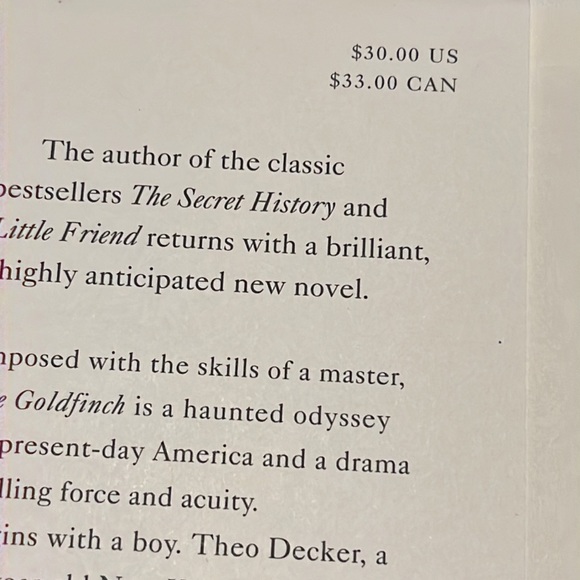 The Goldfinch Tartt, Donna Published by London Little Brown 2013 First Ediiton - Picture 3 of 14